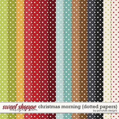 Christmas Morning Dotted Papers by Ponytails