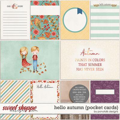 Hello Autumn Pocket Cards by Ponytails