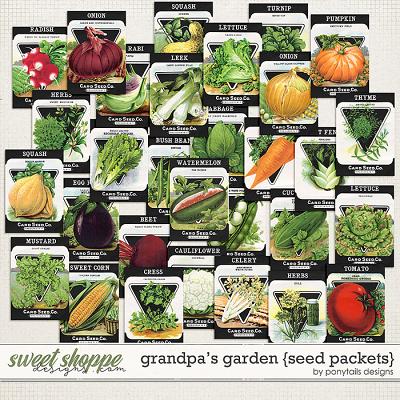 Grandpa's Garden Seed Packets by Ponytails