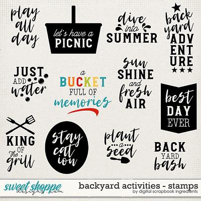 Backyard Activities | Stamps by Digital Scrapbook Ingredients