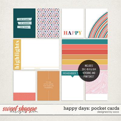 Happy Days: Pocket Cards | Designed by Soco