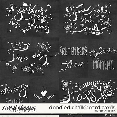 Doodled Chalkboard Cards by Red Ivy Design