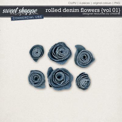 Rolled Denim Flowers {Vol 01} by Christine Mortimer