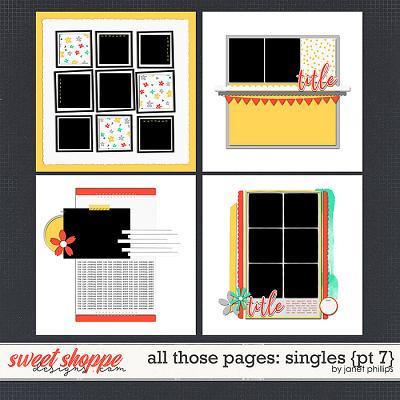 ALL THOSE PAGES: SINGLES {part 7}  by Janet Phillips