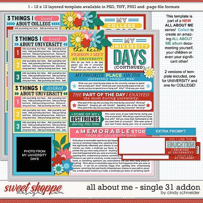 Cindy's Layered Templates - All About Me Single 31 Add-on by Cindy Schneider