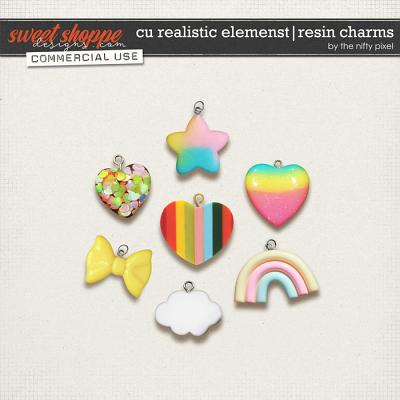CU REALISTIC ELEMENTS | RESIN CHARMS by The Nifty Pixel