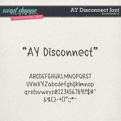 CU AY Disconnect font by Amanda Yi