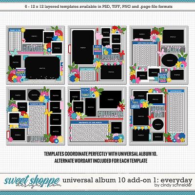 Cindy's Layered Templates - Universal Album 10 Add-on 1: Everyday by Cindy Schneider