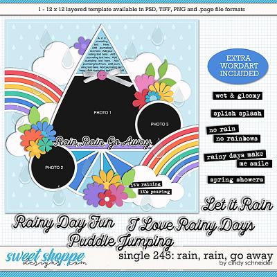 Cindy's Layered Templates - Single 245: Rain Rain Go Away by Cindy Schneider