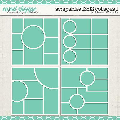 Scrapables: 12x12 Collages 1 Layered Templates by Amber Scrapables: 12x12 Collages 1 Layered Templates by Amber