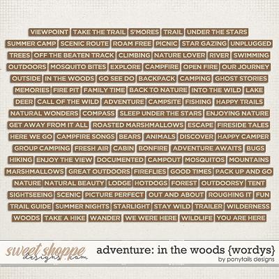 Adventure: In the Woods Wordys by Ponytails