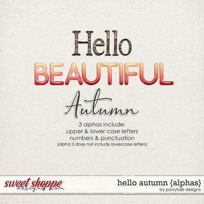 Hello Autumn Alphas by Ponytails