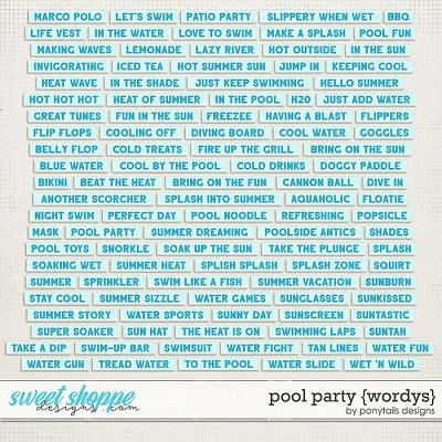 Pool Party Wordys by Ponytails