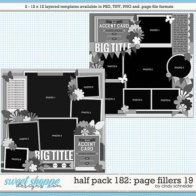 Cindy's Layered Templates - Half Pack 182: Page Fillers 19 by Cindy Schneider