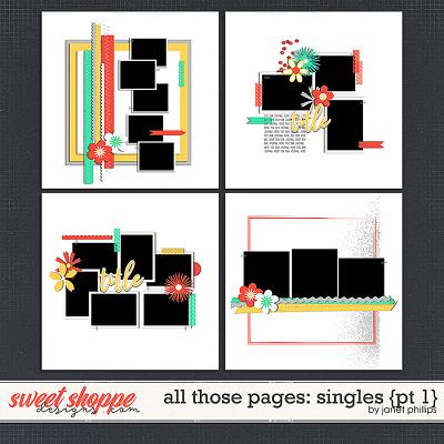 ALL THOSE PAGES: SINGLES {part 1}  by Janet Phillips