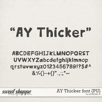 AY Thicker font {PU} by Amanda Yi