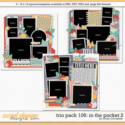 Cindy's Layered Templates - Trio Pack 106: In the Pocket 2 by Cindy Schneider