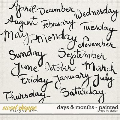 Days & Months - Painted by Red Ivy Design