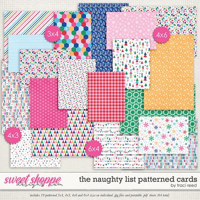 The Naughty List Patterned Cards by Traci Reed