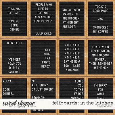 Feltboards: In the kitchen by Amanda Yi