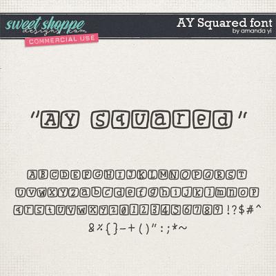 CU AY Squared font by Amanda Yi