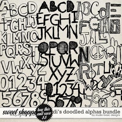 Di's Doodled Alphas Bundle by Studio Basic