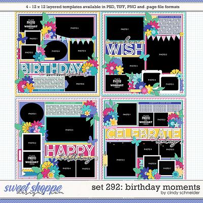 Cindy's Layered Templates - Set 292: Birthday Moments by Cindy Schneider