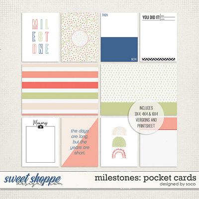 Milestones: Pocket Cards | Designed by Soco