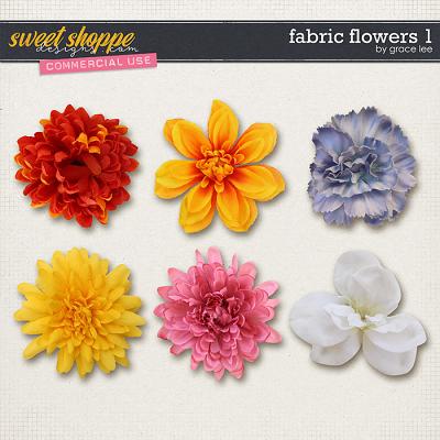 Fabric Flowers 1 by Grace Lee
