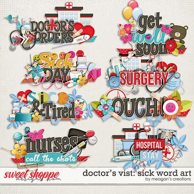 Doctor's Visit: Sick Word Art by Meagan's Creations