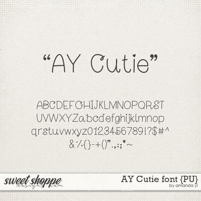 AY Cutie font {PU} by Amanda Yi