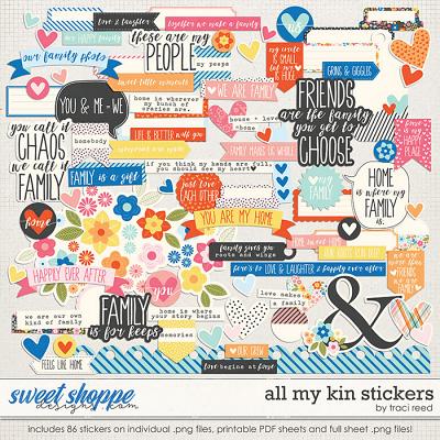All My Kin Stickers by Traci Reed