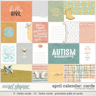 April Calendar Journal Cards by Connection Keeping