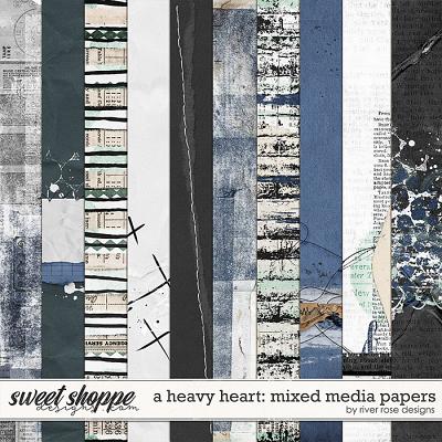 A Heavy Heart: Mixed Media Papers by River Rose Designs