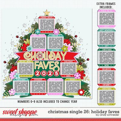 Cindy's Layered Templates - Christmas Single 26: Holiday Faves by Cindy Schneider