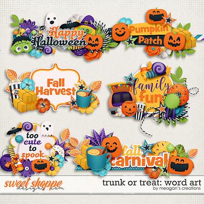 Trunk or Treat: Word Art by Meagan's Creations