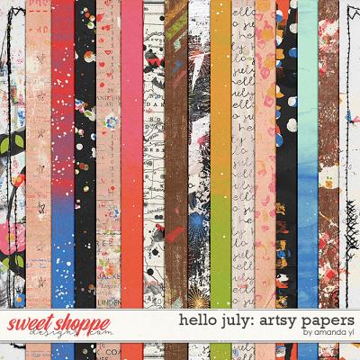 Hello July: artsy papers by Amanda Yi