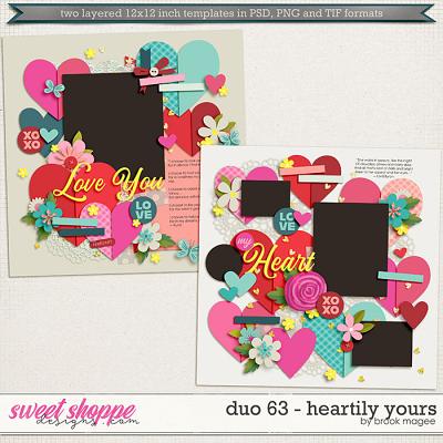 Brook's Templates - Duo 63 - Heartily Yours by Brook Magee 