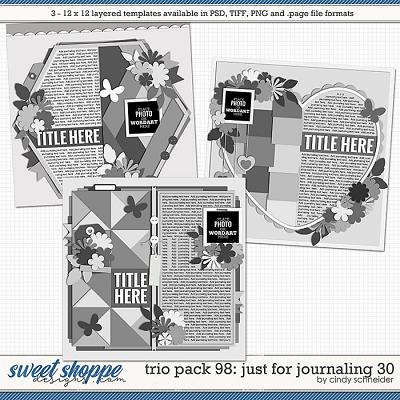 Cindy's Layered Templates - Trio Pack 98: Just for Journaling 30 by Cindy Schneider