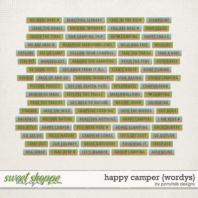 Happy Camper Wordys by Ponytails