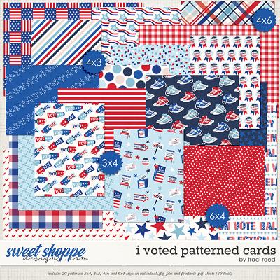 I Voted Patterned Cards by Traci Reed