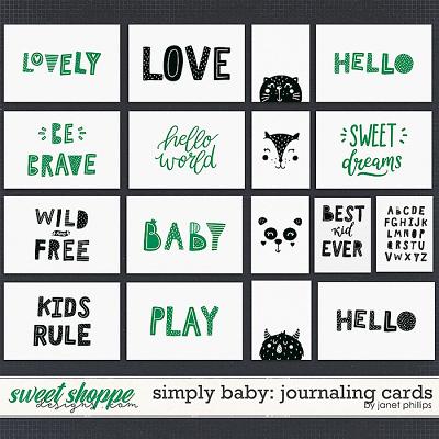 SIMPLY BABY: Journaling Cards by Janet Phillips