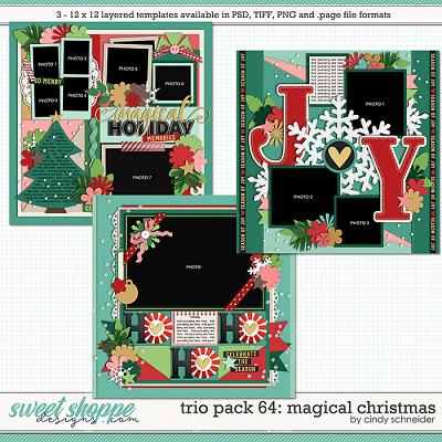 Cindy's Layered Templates - Trio Pack 64: Magical Christmas by Cindy Schneider