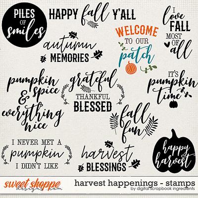Harvest Happenings | Stamps by Digital Scrapbook Ingredients