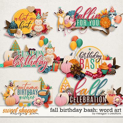 Fall Birthday Bash: Word Art by Meagan's Creations