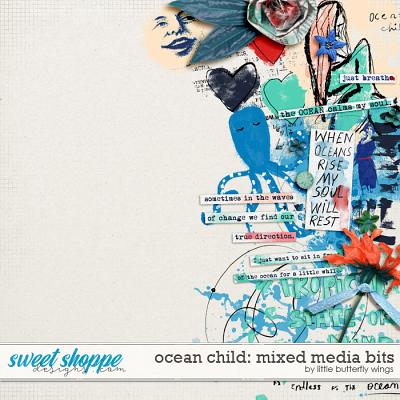 Ocean child: mixed media bits by Little Butterfly Wings