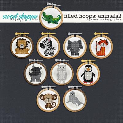 Filled Hoops - Animals2 by Clever Monkey Graphics