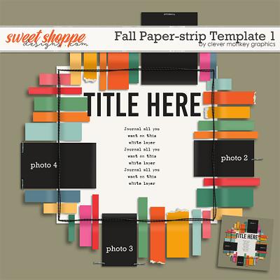 Fall Paper Strip Template 1 by Clever Monkey Graphics 