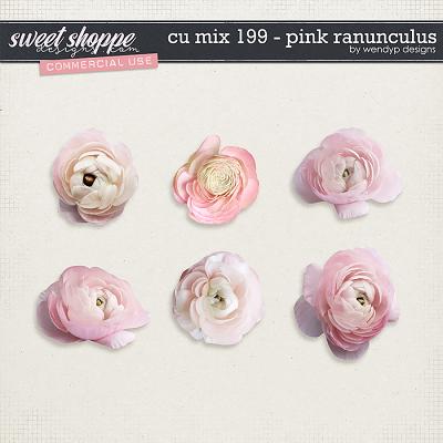 CU Mix 199 - pink ranunculus by WendyP Designs 