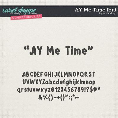 CU AY Me Time font by Amanda Yi